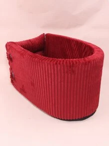 1pc Pet Car Safety Seat Carrier Suitable For Small Dogs Such As Teddy And Bichon Frise - Burgundy - View 4