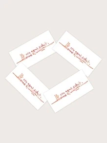Kits de pegatinas de tatuajes, 4 hojas de tatuajes temporales gráficos de letras para hombres, pegatinas de tatuajes para adultos, letras de tatuajes realistas, para mujeres y niñas - Multicolor - Ver 2