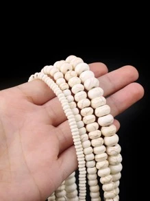 1股時尚石頭設計DIY珠子適合女士DIY首飾製作 - 白色 - 查看 1