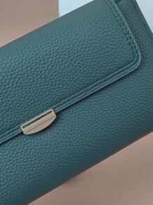 MINGYOU Ví nữ Litchi dập nổi Ví dài Ví nữ Ví dài - Màu xanh ngọc - Xem 7