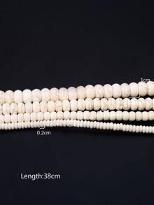 1股時尚石頭設計DIY珠子適合女士DIY首飾製作 - 白色 - 查看 3