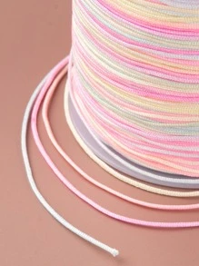 1卷尼龍線片段染色中國結燈芯絨尼龍細繩適用於串珠珠寶製作熱粉色撞色DIY尼龍細繩適用於手鍊,串珠,項鍊,流蘇邊工藝,風鈴,珠寶製作 - 彩色 - 查看 3