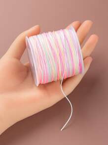 1卷尼龍線片段染色中國結燈芯絨尼龍細繩適用於串珠珠寶製作熱粉色撞色DIY尼龍細繩適用於手鍊,串珠,項鍊,流蘇邊工藝,風鈴,珠寶製作 - 彩色 - 查看 4