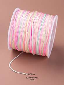 1卷尼龍線片段染色中國結燈芯絨尼龍細繩適用於串珠珠寶製作熱粉色撞色DIY尼龍細繩適用於手鍊,串珠,項鍊,流蘇邊工藝,風鈴,珠寶製作 - 彩色 - 查看 5