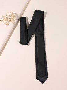 unicolor minimalista con cordón - Negro - Ver 3