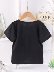 Toddler Boys Dinosaur Print Tee - Black - View 2