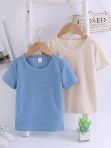 Toddler Boys 2pcs Solid Tee - Multicolor - View 1