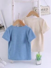 Toddler Boys 2pcs Solid Tee - Multicolor - View 2