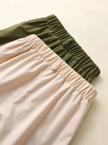 Souflis Souflis Young Boy 2pcs/Set Casual Sports Solid Color Shorts With Pockets Soft & Comfortable Summer - Multicolor - View 4