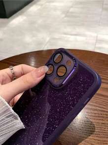 二合一金屬亮絲手機殼 - 紫羅蘭色 - 查看 3