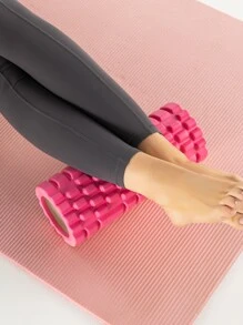 1pc Yoga Foam Grid Roller - Pink - View 4