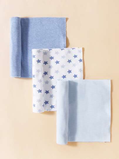 momscare 3 件装婴儿星条旗襁褓毯 爱情情人节