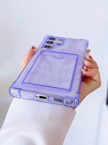 透明手機殼帶插卡槽 - 紫色 - 查看 4