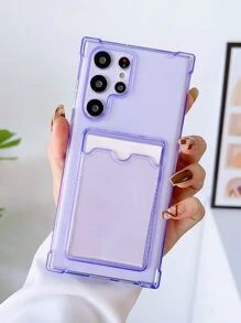 透明手機殼帶插卡槽 - 紫色 - 查看 5