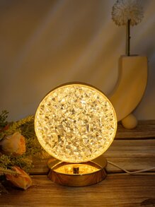 1 đèn trang trí ABS, Đèn trang trí thiết kế hình tròn cho gia đình - Màu vàng - Xem 1