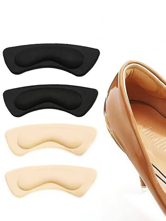 4入組4d防磨防滑高跟鞋墊,具有可調節鞋碼和可剪裁的半碼減尺寸插入片