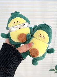 Cartoon Avocado Design Plush Case Tương thích với AirPods - Nhiều màu - Xem 1