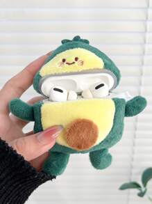 Cartoon Avocado Design Plush Case Tương thích với AirPods - Nhiều màu - Xem 3