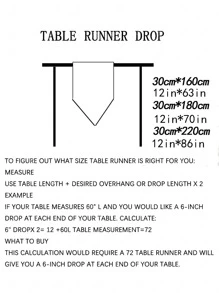 1 件簡約風格家居節日裝飾桌旗 - 彩色 - 查看 3