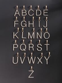 Vòng cổ mặt dây chuyền bằng đá rhinestone - trắng - Xem 1