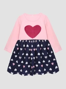 Đầm bé gái Khối Màu Tim Giải trí - Nhiều màu - Xem 1