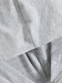 SHEIN Tank Tops & Camis Bé Gái Lá thư Giải trí - Màu Xám nhạt - Xem 3