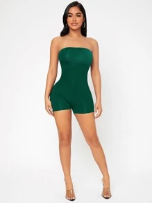 SHEIN PETITE Đơn vị Nữ màu trơn - Màu xanh lá cây đậm - Xem 3