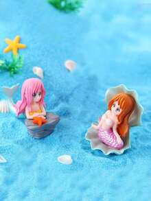 2 bức tượng vườn ABS, trang trí sân vườn thiết kế nàng tiên cá hiện đại cho gia đình - Nhiều màu - Xem 3