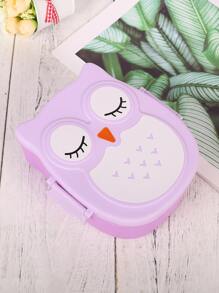 1 件貓頭鷹造型午餐盒,分格微波爐便當盒,防漏食品容器,野餐沙拉盒,家庭廚房用品 - 紫色 - 查看 2