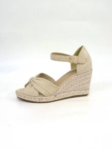 Giày bệt dày và Dép nêm Nữ - Màu be - Xem 3