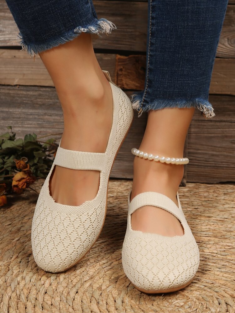 Women Comfortable Slip-On Flat Shoes, Breathable Mesh Casual Loafers