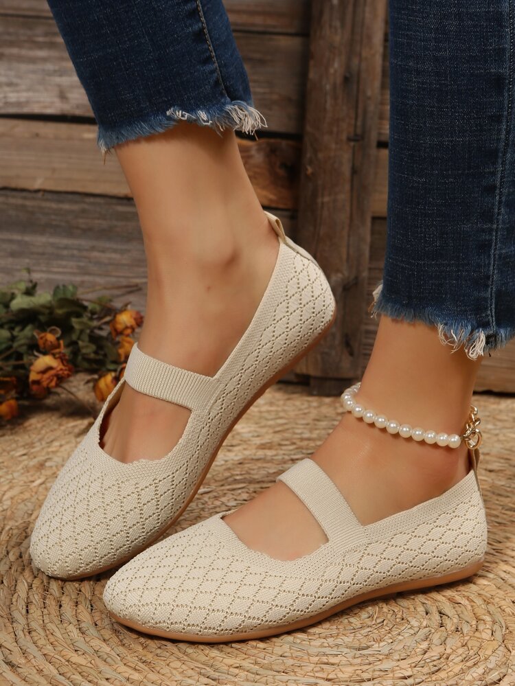 Women Comfortable Slip-On Flat Shoes, Breathable Mesh Casual Loafers