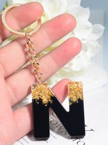 字母墜飾鑰匙圈 - 彩色 - 查看 3