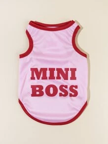 PETSIN 1pc Letter Graphic Pet Tank - Multicolor - View 5