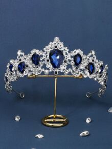 Rhinestone Decor Headband - Silver - View 1