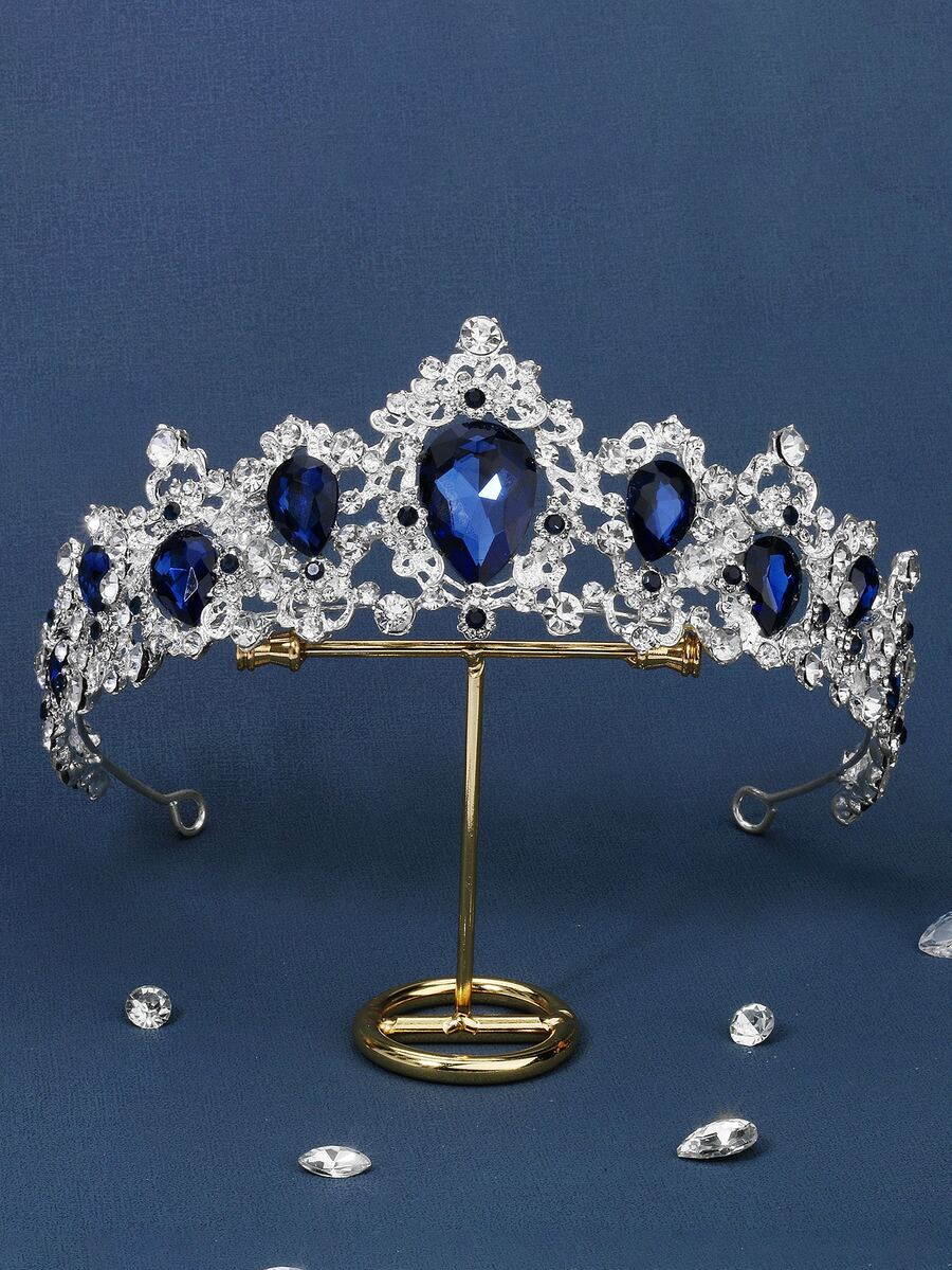 Rhinestone Decor Headband - Silver - View 1