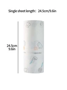 1 rollo Trapo de limpieza con patrón mixto al azar - Multicolor - Ver 7