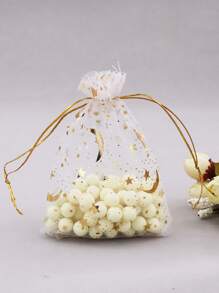 10 Piezas Bolsa De Cordón Con Patrón De Estrella Al Azar - Multicolor - Ver 5
