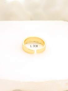 Eye Detail Cuff Ring - Green - View 4