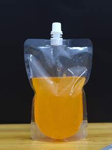 5 piezas Bolsa de agua transparente, Botella de agua portátil transparente de 300ml para exteriores para deporte - transparente - Ver 4