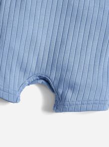 SHEIN Mono De Traje De Punto Acanalado Para Niña Bebé (2 Piezas) - Multicolor - Ver 4