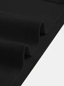 SHEIN BASICS Solid Wide Leg Cami Jumpsuit - Black - View 4