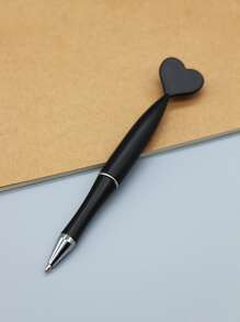 1 pieza Bolígrafo con adorno de corazón - Negro - Ver 3