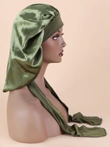 1 Mũ Trùm Tóc Thời Trang Cho Nữ Cho Phòng Ngủ - xanh quân đội - Xem 2