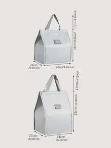 1 pieza Bolsa térmica portátil - Gris - Ver 4