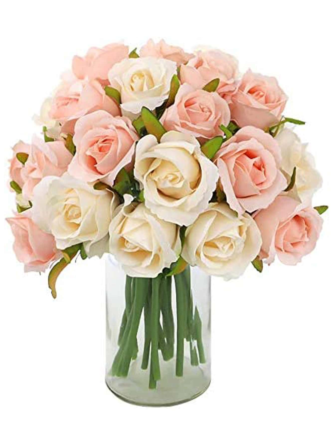 12 Cái/bó Hoa Hồng Nhân Tạo Polyester Bó Hoa, Bó Hoa Nhân Tạo Lãng Mạn Cho Bữa Tiệc - Nhiều màu - Xem 1