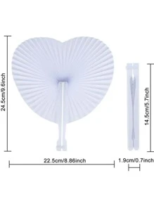 婚礼派对装饰纸扇，白色装饰纸扇婚礼装饰，派对装饰派对用品最佳礼物