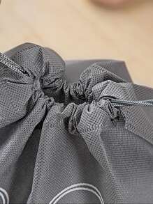 1入組透明抽繩鞋簡約防塵鞋子收納適用於旅行 - 灰色 - 查看 4