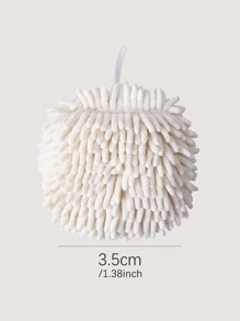 1pc Kitchen Hanging Quick-Drying Cleaning Handball, Hangable Bathroom Absorbent Soft Accessories, Home Towels Hand Towel - White - View 4