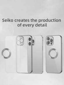 Ốp lưng điện thoại trong suốt mạ tương thích với iPhone 15/15Pro/15Plus/15Promax chống nước chống sốc chống rơi chống trầy xước - Bạc - Xem 8